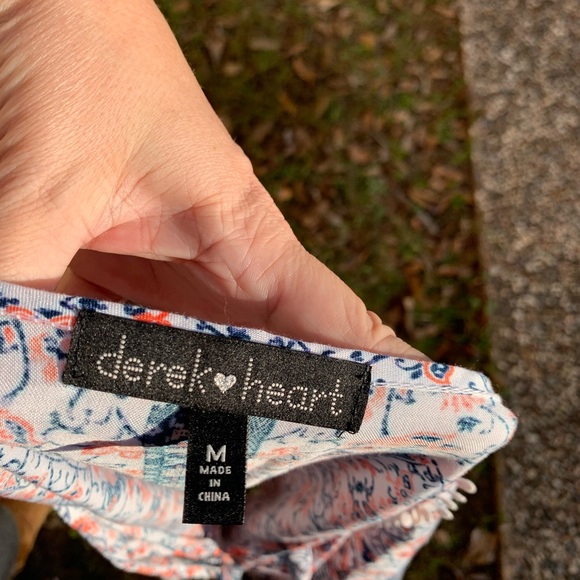 NWOT Derek Heart peasant blouse Sz M - Picture 7 of 8